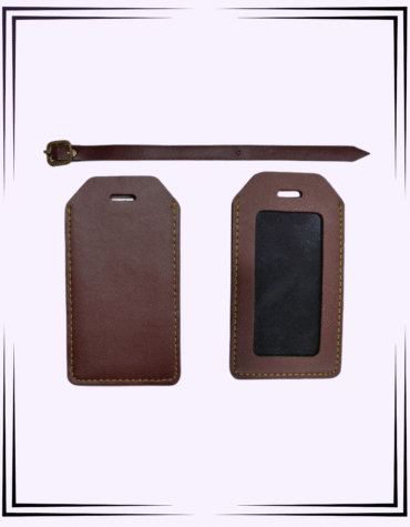R Luggage Tag Brown